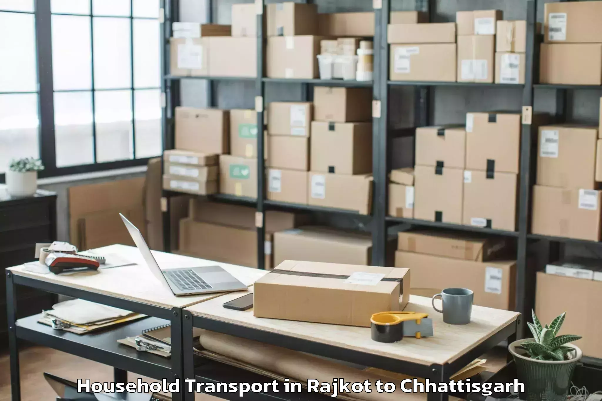 Get Rajkot to Raipur Household Transport